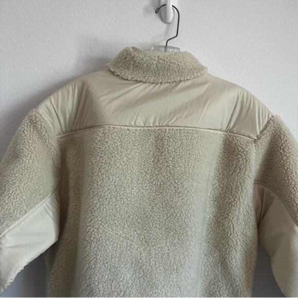 Madewell Faux Shearling Half-Zip Pullover in Ecru Size: XS, NWT - Picture 8 of 12